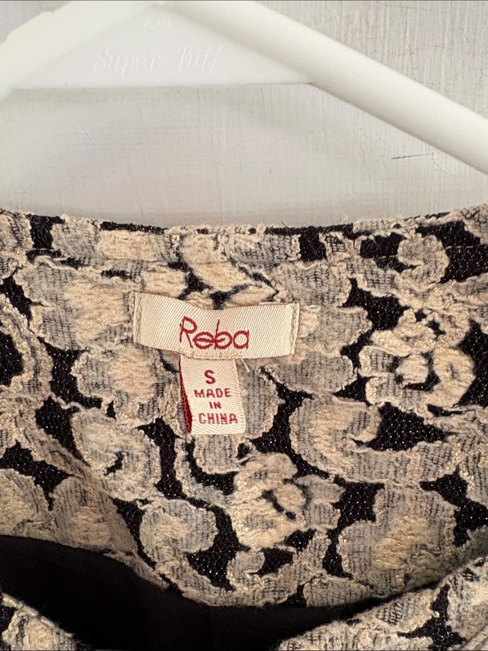 Reba black cream metallic gold brocade lined beaded jacket Size S - Picture 6 of 10